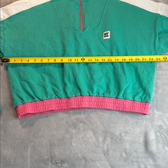 NWOT Lucy & Yak Marley Sweatshirt Turquoise Size Medium - Picture 10 of 13